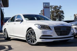 2014 Hyundai Genesis Sedan (Marble White) Pre-Owned Car Thumbnail