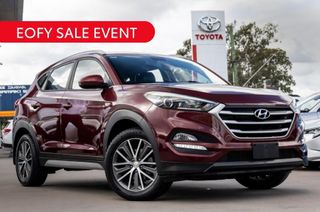 2017 Hyundai Tucson Active X SUV (Ruby Wine) Pre-Owned Car Thumbnail