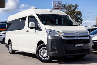 2023 Toyota Hiace Commuter Bus (French Vanilla) Pre-Owned Car Thumbnail